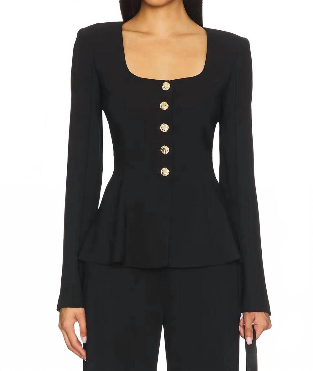 NEW AMANDA UPRICHARD kailey top in black